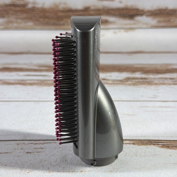 Used Dyson Airwrap Soft Smoothing Brush Attachment Nickel Fuchsia Pink OEM Part - Picture 2 of 5